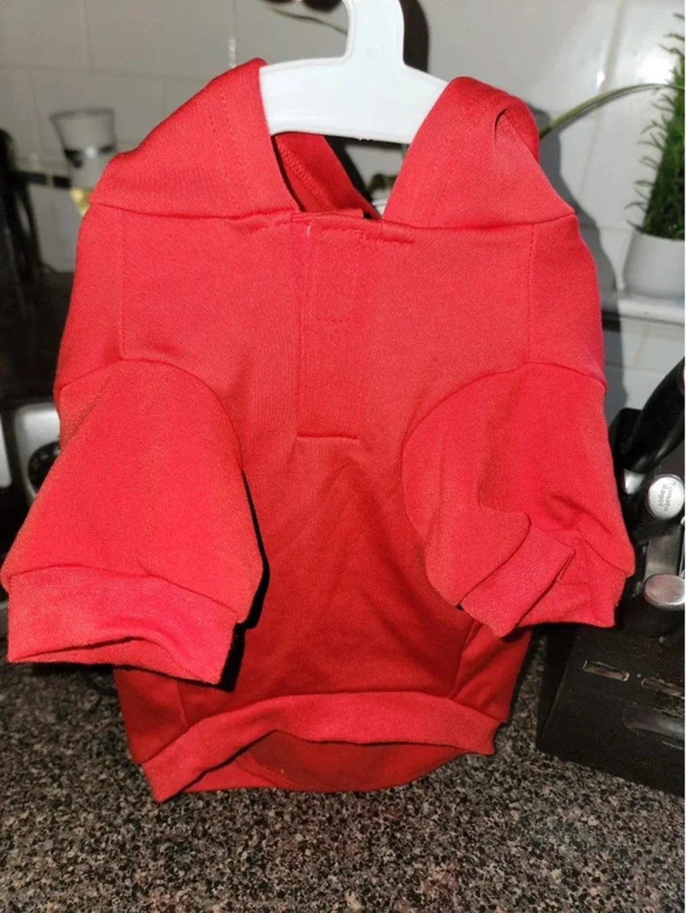 Dog hooded sweater red fala lala Christmas size medium